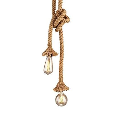 Vintage Rope Lamp 150cm Double Fitting E27