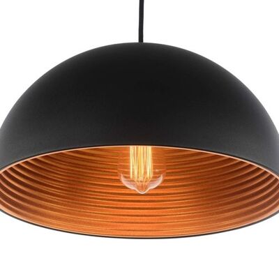 Lyon Vintage Diseño Industrial Lámpara Colgante Negro Cobre Ø40cm