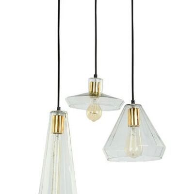 Muse Glazen Vintage Design Hanglamp, 3 Kappen Set