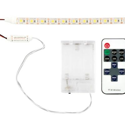 LED-Streifen warmweiß wasserdicht mit 3xAA-Batterien, dimmbar, Unterbau