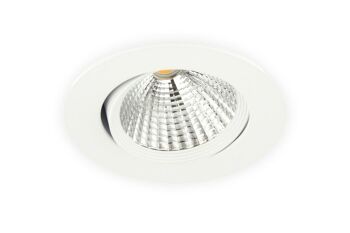 Spot encastrable LED 7W Dimmable, Blanc, Rond, Inclinable, 230V, Blanc Neutre