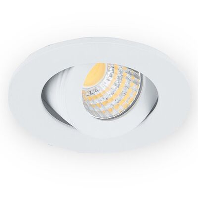 Faretto da incasso LED 3W, Bianco, Tondo, Inclinabile, Dimmerabile, Bianco Neutro