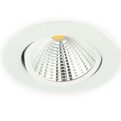 Spot encastrable LED 5W, Blanc, Rond, Inclinable, Dimmable, Blanc Neutre