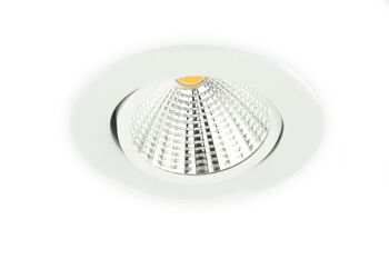 Spot encastrable LED 5W, Blanc, Rond, Inclinable, Dimmable, Blanc Neutre