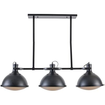 Vintage Industrial Hanging Lamp Black 3 Shades Tiltable