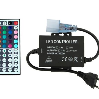 Enchufe del controlador LED Neon Flex RGB con control remoto