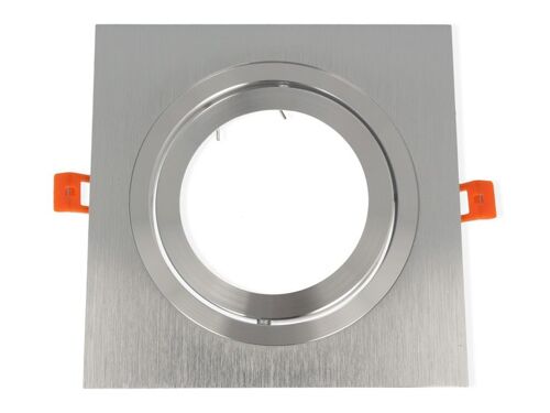 Inbouwspot, Vierkant, Kantelbaar, AR111, Geborsteld Aluminium