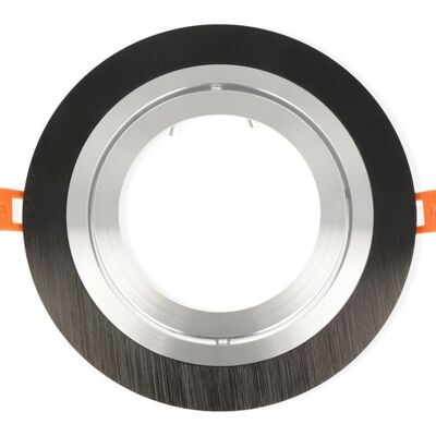 Recessed spot Aluminium, Round, Tiltable, AR111, Matt Black