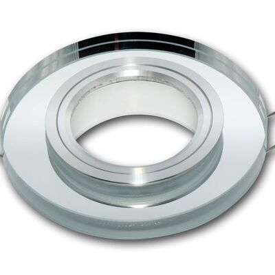 Recessed spot, Round, Glass, Chrome