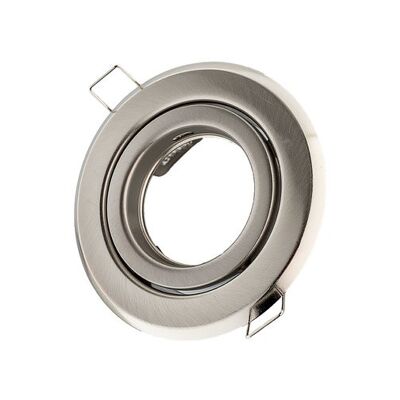 Recessed spot, Round, Tiltable, Stainless Steel Look, Satin