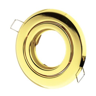 Recessed spot, Round, Tiltable, Gold