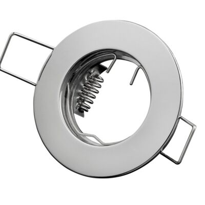 Recessed spot, MR11 (35 mm), Round, Aluminium, Chrome Look