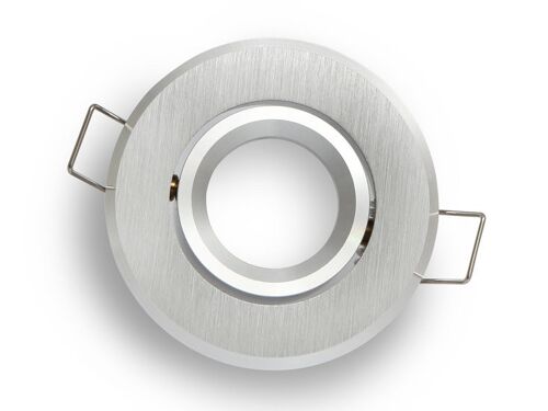 Inbouwspot, MR11 (35 mm), Rond, Kantelbaar, Geborsteld Aluminium