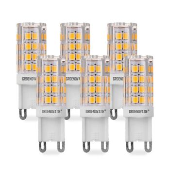 Lot de 6 ampoules LED G9 5 W blanc chaud