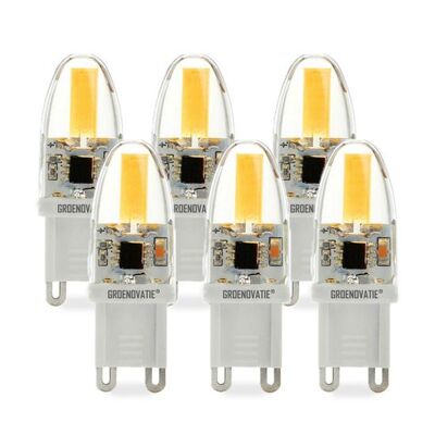 G9 LED Bulb 1.5W COB Warm White Dimmable 6-Pack