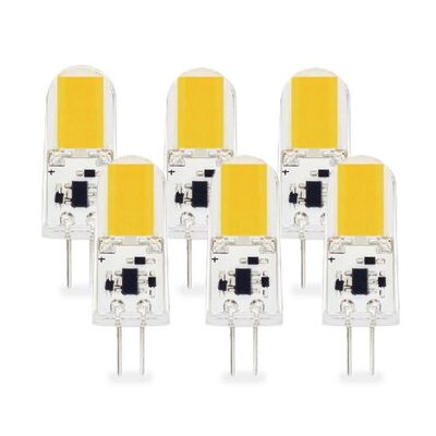 Bombilla LED G4 3W COB Blanco Cálido Regulable Pack de 6