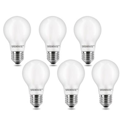E27 LED Filament Bulb 4W Warm White Dimmable Matte 6-Pack