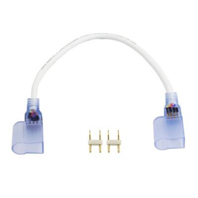 Conector LED neón de un solo color, 2 hilos, sin soldadura