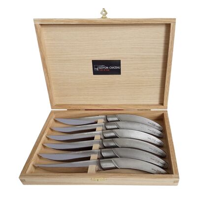Box of 6 brut de forge stylver factory knives