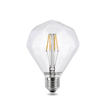 Filament LED E27 Diamant 4W Blanc Chaud Extra Dimmable