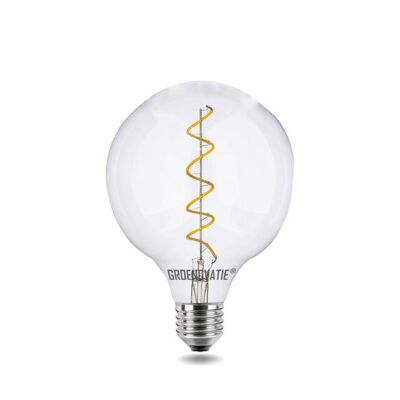 Lampadina Globo LED E27 Filamento 4W Spirale Bianco Caldo Extra Dimmerabile