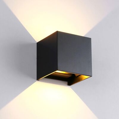 LED Wall Lamp 7W Adjustable Warm White, Black