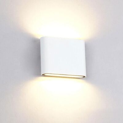 Lampada da parete a LED 6W Rettangolare Bianco Caldo, Bianco