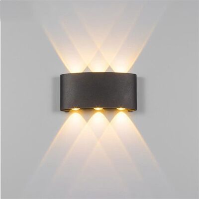 Lampada da parete a LED 6W Triple bianco caldo, nero