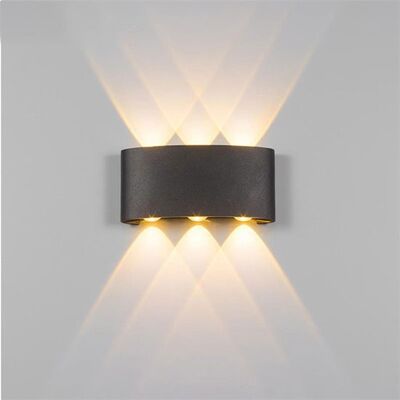LED Wandlamp 6W Triple Warm Wit, Zwart