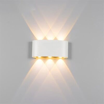 LED-Wandleuchte 6W Triple Warmweiß, Weiß