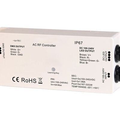 Controlador LED Neon Flex RGB Alto voltaje Impermeable IP67 Pro