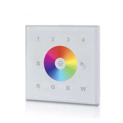 Controlador LED táctil RF y WiFi RGBW 230V, Pared, Blanco, Pro