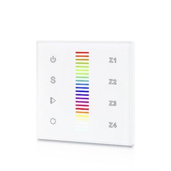 Contrôleur LED Full Touch RF&Wifi RGBW 230V, Mur, Blanc, Pro