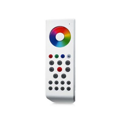 LED Touch RF RGBW Remote Control, 8 Zones, White, Pro