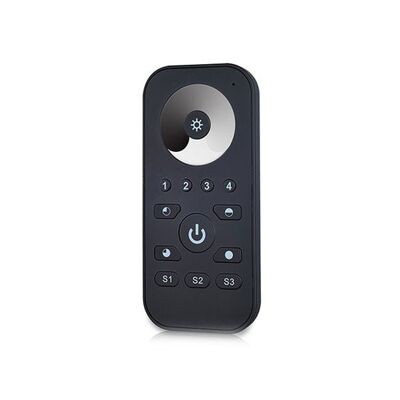 Control remoto RF LED táctil de un solo color, 4 zonas, negro, Pro