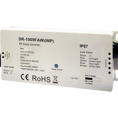 LED RGBW Wifi Controller 12-36V Waterdicht IP67 Pro