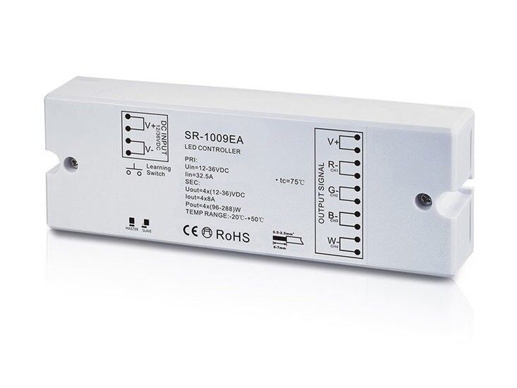 LED-RGBW-HF-Controller 12–36 V, 4 Kanäle, 8 A, Pro