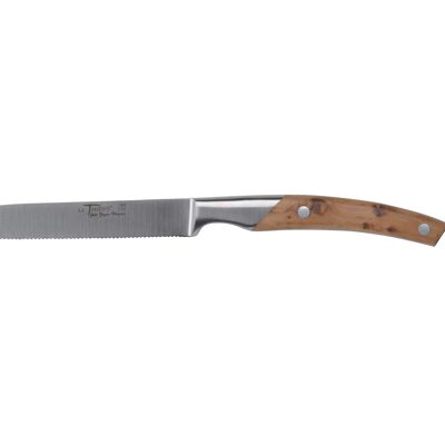 Tomato knife 13cm serrated, Le Thiers Cuisine, cade wood