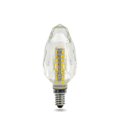 E14 Lampada LED a Candela in Cristallo 3W Bianco Caldo