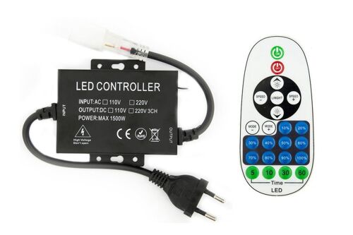 LED Neon Flex Enkelkleurig Controller Met Dimfunctie Aansluitstekker