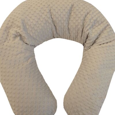 Nursing cushion 205 cm "polyester velvet" solid color - Gray