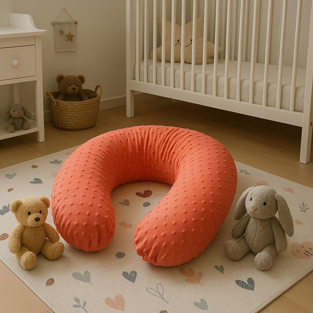 Stillkissen 205 cm &quot;Velvet Polyester&quot; einfarbig - Koralle