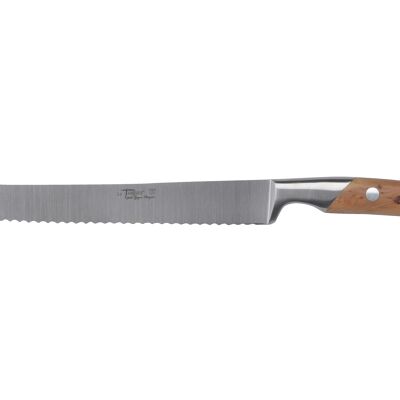 Bread knife 23cm serrated, Le Thiers Cuisine, cade wood