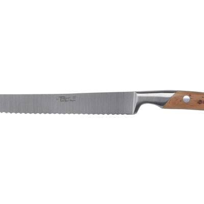 Couteau à pain 23cm denté, Le Thiers Cuisine, bois de cade