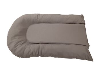 Matelas à langer 70x50 cm Tissu coton à enduction « réversible » Gris