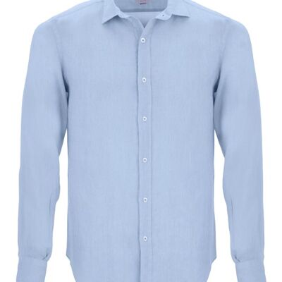 Formentera camisa lino celeste