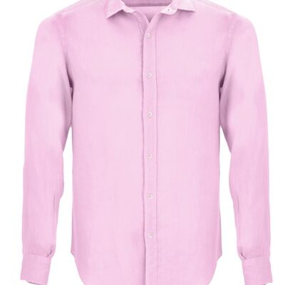 Formentera camisa lino rosa