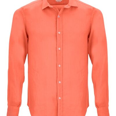 Formentera camisa lino coral