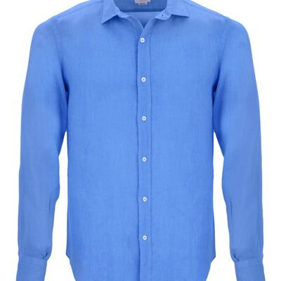 Formentera camisa lino azul