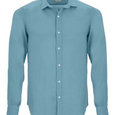 Formentera camisa lino petrol